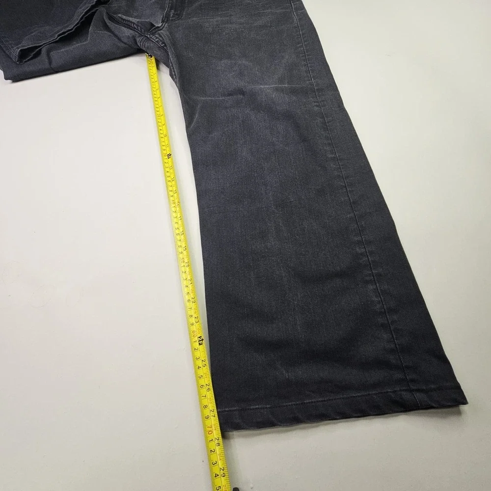 LEVI'S 569 Loose Straight Jeans 42x32 Black Dark Wash Denim Baggy Relaxed Fit